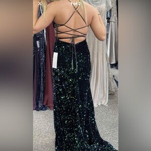 Elegant Black Sequin Skirt